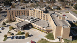 aerial photograph of The Legacy Place building