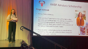 Paige Schmidt receives the Amstutz Scholarship