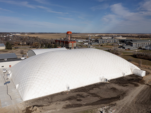 This picture shows an inflatable building.