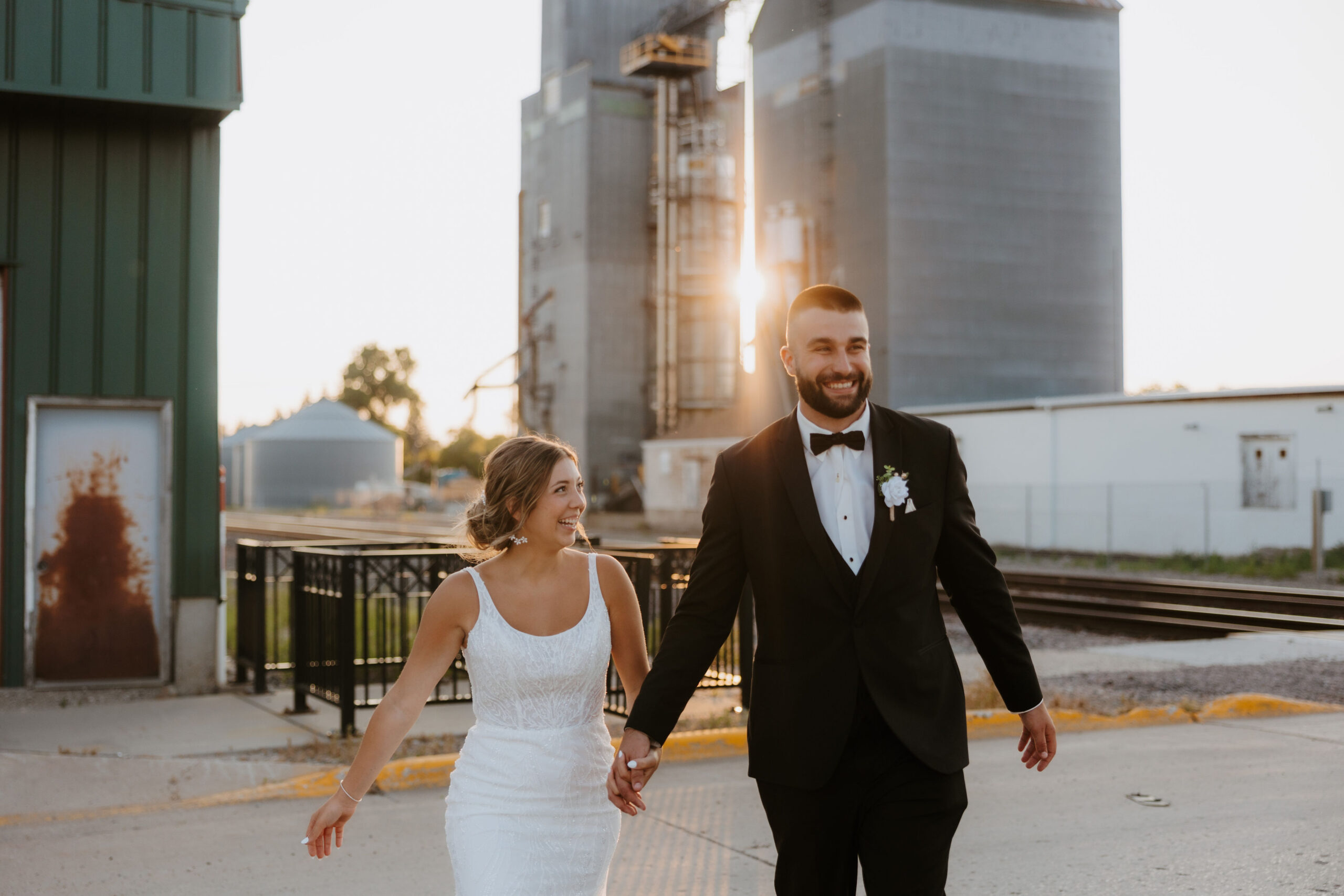 a wedding photo of Jack and Hannah