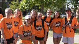 A group of students at the University of Jamestown.