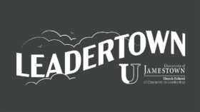 Logo for Leadertown conference, with 