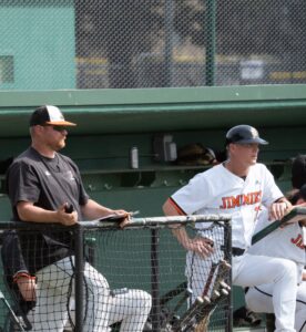 Iliff and Hager coaching baseball together